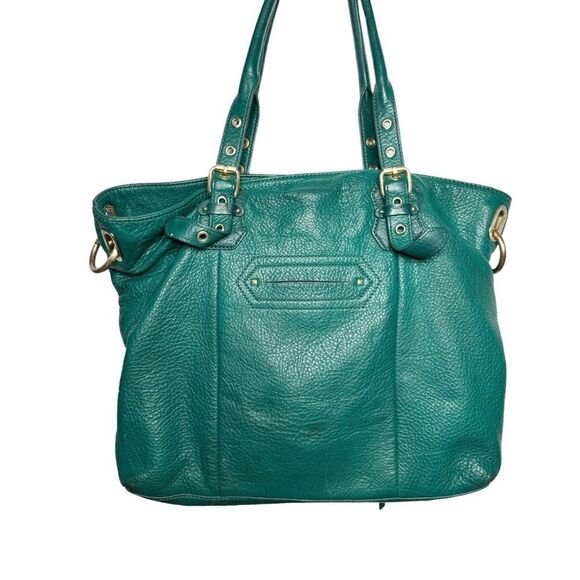 Steven Steve Madden green pebbled leather tassel slouchy hobo bag - Picture 3 of 16